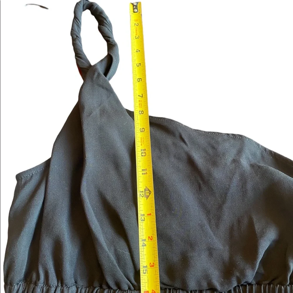 Zara Black One Shoulder Strap Halter Top